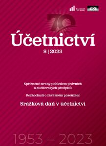 obálka časopisu Účetnictví Účetnictví 8/2023