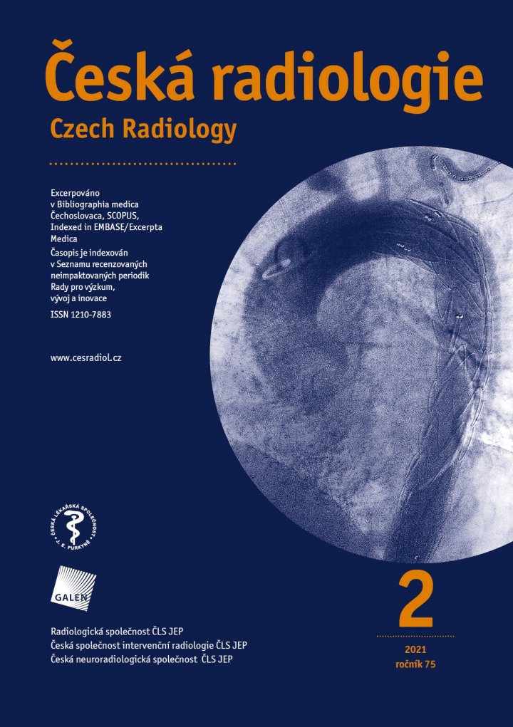 titulní strana časopisu Česká radiologie a jeho předplatné