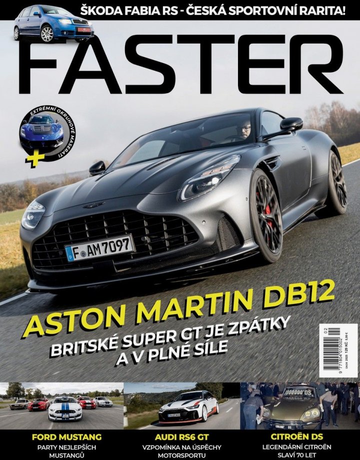 titulní strana časopisu Faster Magazine a jeho předplatné