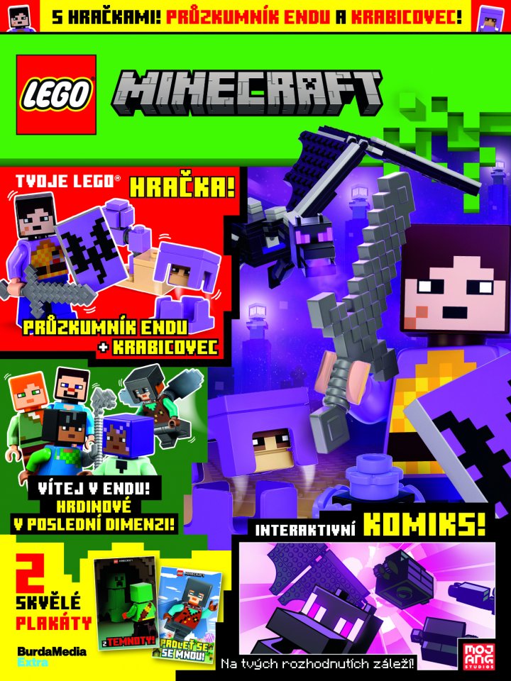 titulní strana časopisu LEGO MINECRAFT a jeho předplatné