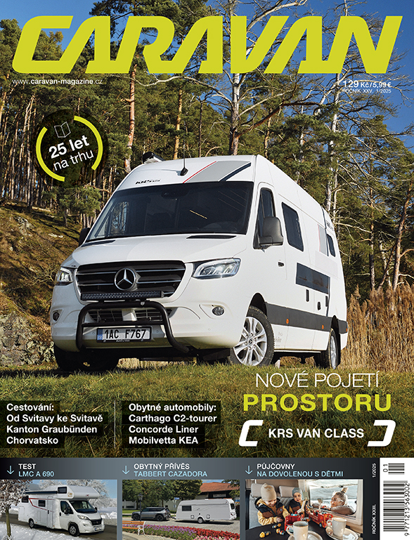 titulní strana časopisu Caravan Magazine a jeho předplatné