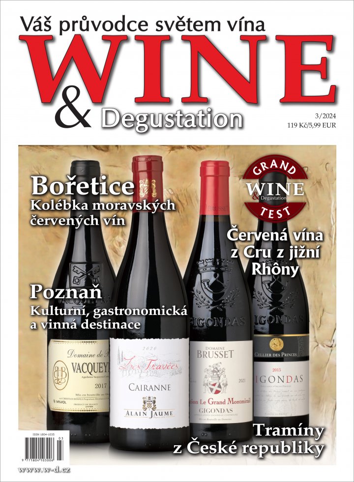 titulní strana časopisu Wine & Degustation a jeho předplatné