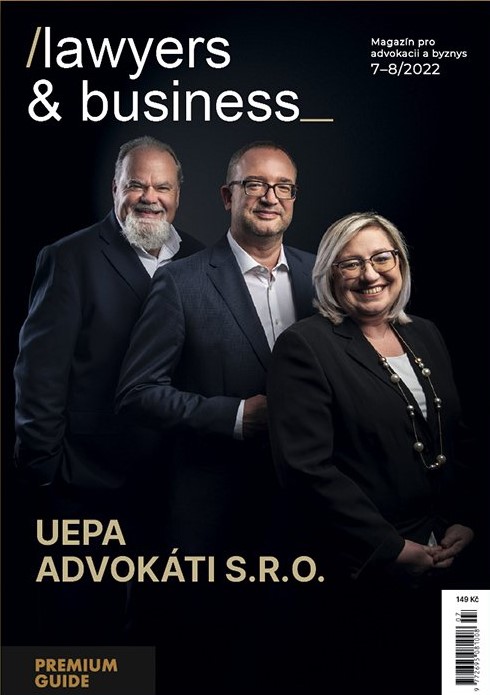 titulní strana časopisu Lawyers & Business a jeho předplatné