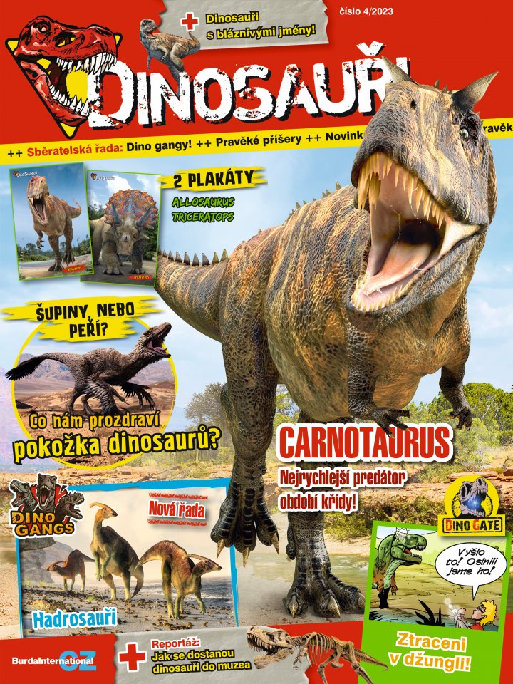 titulní strana časopisu Dinosauři a jeho předplatné