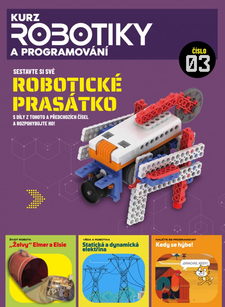 titulní strana časopisu Kurz robotiky a programování a jeho předplatné