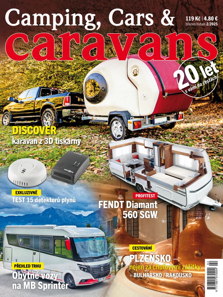 titulní strana časopisu Camping, Cars & Caravans a jeho předplatné