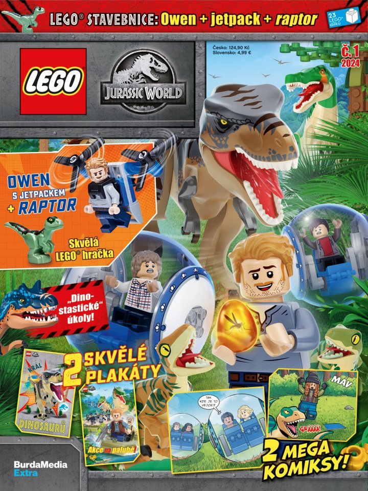 titulní strana časopisu LEGO® Jurassic World™ a jeho předplatné