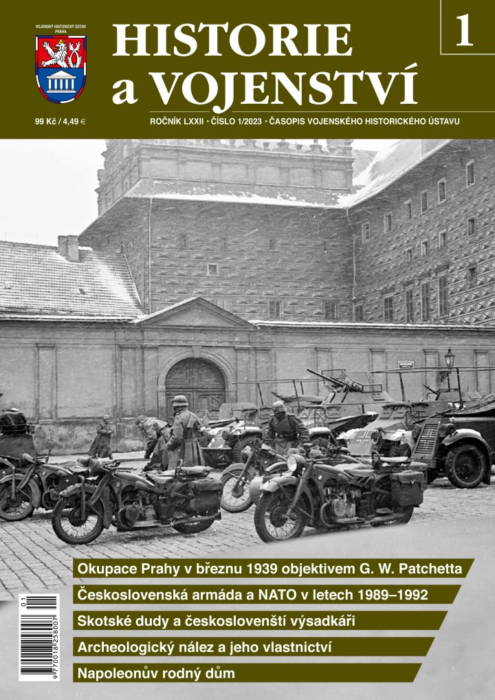 titulní strana časopisu Historie a Vojenství a jeho předplatné