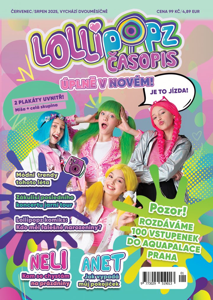 titulní strana časopisu Lollipopz a jeho předplatné