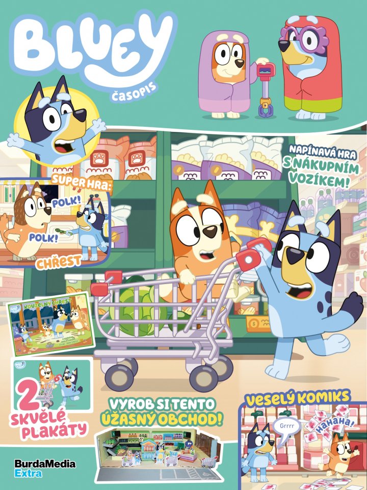 titulní strana časopisu Bluey a jeho předplatné