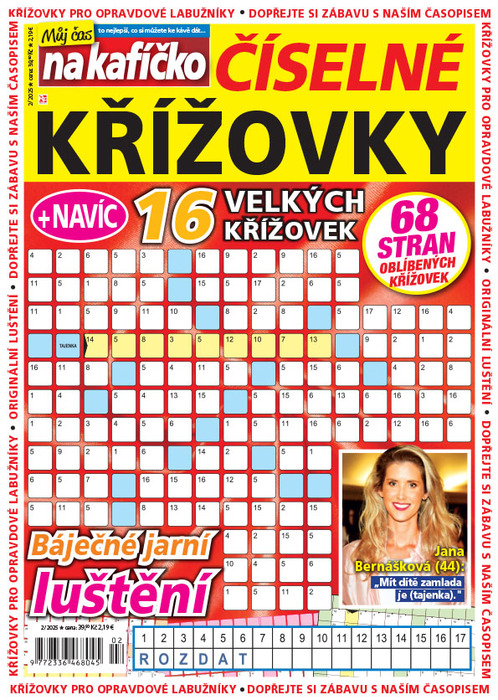 titulní strana časopisu Křížovky Můj čas na kafíčko - Číselné křížovky a jeho předplatné