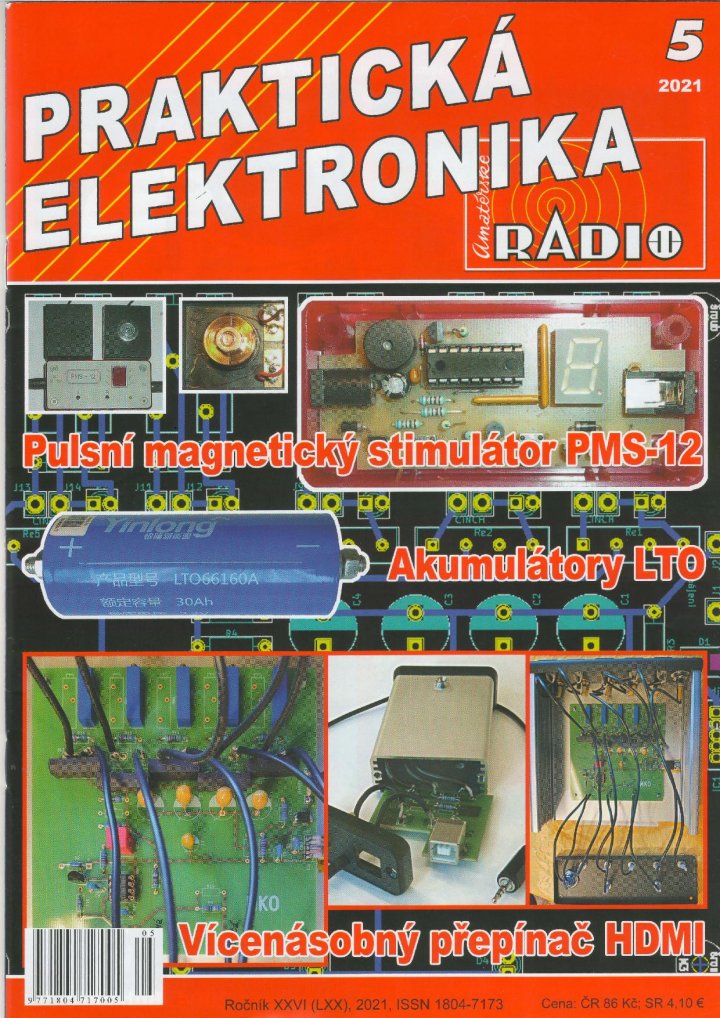 titulní strana časopisu Praktická elektronika a jeho předplatné