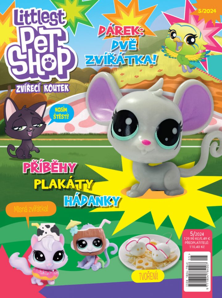 titulní strana časopisu Littlest Pet Shop a jeho předplatné