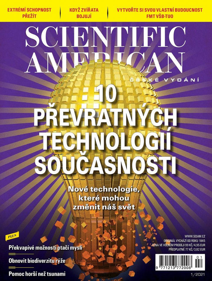 titulní strana časopisu Scientific American a jeho předplatné