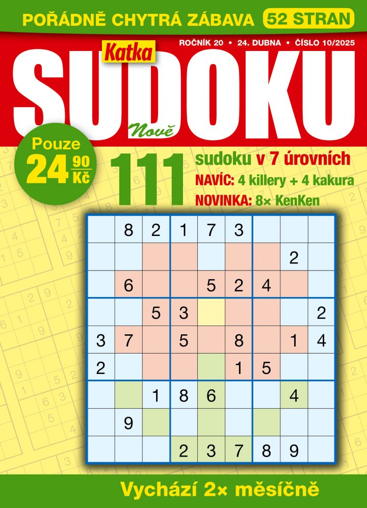 titulní strana časopisu Katka Sudoku a jeho předplatné