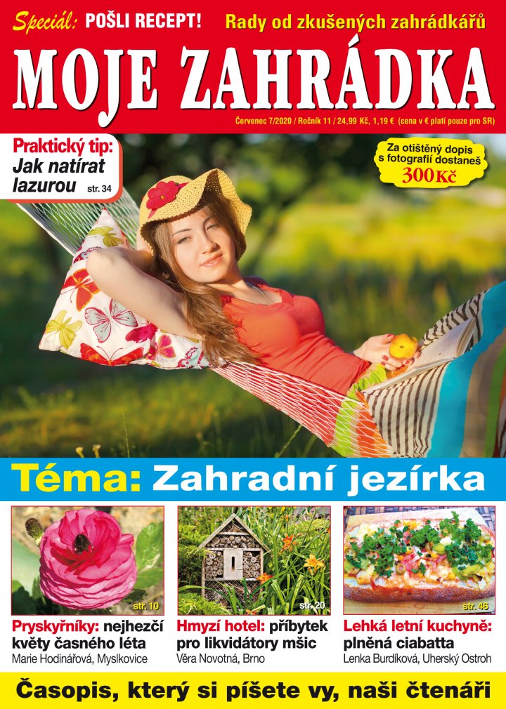 titulní strana časopisu Moje zahrádka a jeho předplatné