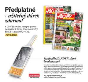 Dárek pro nové předplatitele -  Struhadlo HANDY X-sharp kombinované v hodnotě 379 Kč  
 Akce platí do vyčerpání zásob. 
   Bonus je odesílán na plátce. 