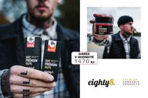 Dárek za předplatné -  CBD PREMIUM VAPE 0.5ml - EIGHTY8 v hodnotě 790 Kč. 