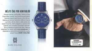 Dárek za předplatné -  Pánské hodinky MARC MALONE v hodnotě 999 Kč. 