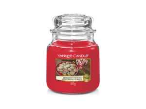  VONNÁ SVÍČKA YANKEE CANDLE PEPPERMINT PINWHEELS CLASSIC VELKÝ Předplatné s BONUSEM.  
 Charakter vůně: Sladké a kořeněné 
 Hlava: šumivá máta, rozpuštěné máslo, mořská sůl 
 Srdce: sladký popcorn, drcená cukrová třtina, zimní máta 
 Základ: šlehaná vanilka, hořká čokoláda, máta klasnatá 
 Nabídka platí pro nové předplatitele z ČR a objednávky zaslané a zaplacené do 30.09.2023 nebo do vyčerpání zásob. 
