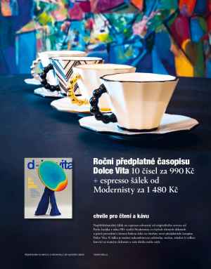 K ročnímu předplatnému za 990 Kč získáte espresso šálek od Modernisty v hodnotě 1 480 Kč. Nabídka platí do vyčerpání zásob!