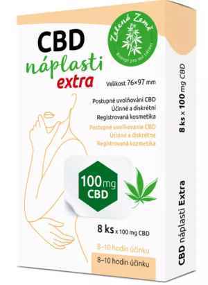  Extra silné CBD náplasti 
 8 náplastí od Zelené Země  
Vylepšená novinka na českém trhu. Každá z celkem 8 extra silných náplastí obsahuje 100 mg CBD a působí v lokálním místě po dobu 10 až 12 hodin. 
Běžná cena samotného produktu 899 Kč.