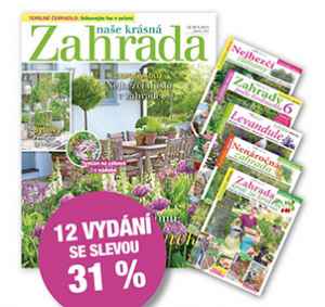 NKZ25DMS Nabídka na roční předplatné na 2 tituly   12x Naše krásná zahrada + 5x tematické speciály  + DIGI VERZE ZDARMA!. Je nutno zadat email u odběratele!