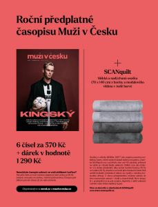 K ročnímu předplatnému za 570 Kč získáte osušku SCANquilt v hodnotě 1290 Kč. Barevná varianta světle šedá. Nabídka platí do vyčerpání zásob!