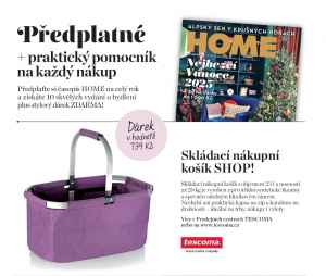 Dárek pro nové předplatitele -   Nákupní košík skládací SHOP fialový, dárek v hodnotě 739 Kč.  