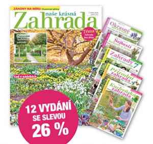 NKZ2311S Nabídka na roční předplatné na 2 tituly   12x Naše krásná zahrada + 5x tematické speciály  , se slevou 26 % + DIGI VERZE ZDARMA Je nutno zadat email u odběratele! 