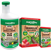 Předplaťte si Týdeník Květy na rok 
a získáte jako dárek sadu na plevele a škůdce od AgroBio v hodnotě 411 Kč.
  

 Sada produktů na plevele a škůdce od AgroBio Opava  
Balíček obsahuje tyto 3 produkty 
 - Granulax proti slimákům Garden, 200 g 
 - INPORO Pro Cazin MP, 10 ml 
 - INPORO PelarDown koncentrát, 500 ml
  
 AgroBio OPAVA – Granulax proti slimákům Garden, 200 g  
Granulovaný přípravek proti všem druhům slimáků a plzáků při pěstování polních plodin, ovoce, zeleniny a révy. Zbavte se slimáků rychle a efektivně.  
Název a množství účinné látky: fosforečnan železitý 29,7 g/kg (2,97% hm.) 
Fosforečnan železitý funguje tak, že slimákům snižuje tvorbu hlenu. Když sežerou granule, obvykle se stáhnou do půdy, kde uhynou.  
Aplikace: 
 - jahodník, ovocné plodiny mimo réva - od: po začátku vegetace, nebo po výsadbě do počátku zrání 
 - zelenina kořenová a hlíznatá - od: po začátku vegetace, nebo po výsadbě do: skliditelné vegetativní části dosáhly konečné velikosti 
 - réva - po začátku vegetace nebo po výsadbě, do počátku zrání 
Přípravek se aplikuje pozemně ručním rozhozem mezi rostliny nebo pomocí mechanického aplikátoru na granuláty.
  
 AgroBio OPAVA - INPORO Pro Cazin MP, 10 ml  
Přípravek na přírodní bázi s obsahem zinku. Navíc obsahuje také i extrakt ze skořice. Pro postřik rostlin. 
Obsahuje: zinek (Zn) 3% + navíc obsahuje extrakt ze skořice (Cinnamonum sp.) 
Jak účinkuje - přípravek na přírodní bázi (rostlinný biostimulant) pro postřik zeleniny, ovocných stromů, révy vinné, okrasných rostlin a rostlin ve skleníku před nebo v době výskytu svilušek, molice skleníkové, event. třásněnek nebo před výskytem padlí, alteriárových skvrnitostí, půdních houbových chorob
vhodný pro rostliny s nedostatkem zinku, zlepšuje vitalitu rostlin, zvyšuje odolnost rostlin 
Pro jaké rostliny je registrován - zelenina (rajčata, 