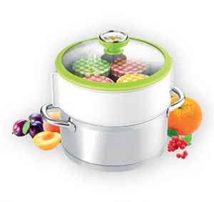 BD2605A Roční předplatné+  SOUPRAVA NA ZAVAŘOVÁNÍ TESCOMA DELLA CASA  + DIGI VERZE ZDARMA. Akce platí do vyčerpání zásob.   Bonus odesílán na plátce a pouze po ČR.   Je nutno zadat email u odběratele! Popis produktu:  Vynikající pro snadné zavařování a sterilování pokrmů v páře, vhodné pro všechny kastroly a hrnce
TESCOMA (Ø 24 cm) a ostatní nádobí stejné velikosti. Skleněná poklice je opatřena přesným
teploměrem pro snadnou kontrolu teploty a sklenic během zavařování. Napařovací podložka
ochrání sklenice před vysokou teplotou dna nádobí, univerzální nástavec je zase vynikající pro
zavařování vysokých sklenic a sklenic postavených na sobě. Více na  TESCOMA  

