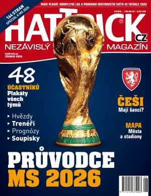 Vše co potřebujete vědět o MS ve fotbale 2026. 
Týmy, rozlosování, účastníci... 
 Červnové vydání Hattricku – průvodce MS 2026, bude na trhu od 11. 6., tedy v den zahájení MS v USA, Mexiku a Kanadě.    Zcela mimořádné vydání v rozsahu 160+4 strany, v luxusním provedení s lepenou vazbou. 