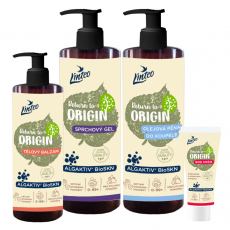 Dárek za předplatné - Balíček produktů Linteo, Return to ORIGIN - Obsahuje SOS krém 25ml, olejovou pěnu do koupele 385ml, sprchový gel 385ml a tělový balzám 385ml. Akce je určená pro nové předplatitele. Akce je omezena do vyčerpání zásob.