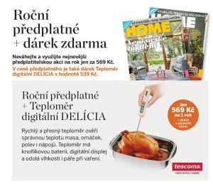 Dárek pro nové předplatitele -  Teploměr digitální DELÍCIA
Dárek v hodnotě 539,- Kč.  Akce platí do vyčerpání zásob. Bonus je zasílán na adresu plátce.