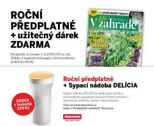Dárek pro nové roční předplatitele -  Sypací nádoba Delícia
Dárek v hodnotě 229,- Kč.  Akce platí do vyčerpání zásob. Bonus je zasílán na adresu plátce.