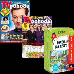 Objednejte si výhodné předplatné TV Pohoda na celý rok 
a získáte hru Albi Kvído - Bingo na cesty v hodnotě 249 Kč.


Bingo na cesty - Postřehovka do vlaku či auta - Kvído


Bingo na cesty je postřehová hra do dopravních prostředků pro hráče od 4 let. 
Každý hráč dostane 1 větší kartičku s 12 obrázky a karabinu, kterou si může připnout například na kalhoty.

Poté hráči hledají v reálném prostředí to, co je znázorněno na obrázku (například červené auto, budovu pošty, lavičku atp.). 
Ten, kdo najde předmět ze své karty, získává malou kartičku, kterou si připne na svoji karabinku. 
Vyhrává hráč, který jako první najde všech 12 svých obrázků z větší karty.
Hra probudí v dětech zájem o poznávání krajiny, procvičí si postřeh, zrakové vnímání a v neposlední řadě si otestují i svou vytrvalost a koncentraci. 
S touto praktickou plechovou krabičkou bude cestování dopravními prostředky obzvlášť zábavné.

Hra Bingo na cesty - Postřehovka do vlaku či auta obsahuje: 6 hracích plastových karet s 12 obrázky, 72 plastových kartiček s obrázky, 4 karabiny na kartičky a pravidla hry.




Neváhejte a objednávejte ihned. 
Nabídka platí jen do vyčerpání zásob dárků. 
Dárky vám rezervujeme dva týdny od objednání předplatného (do té doby je třeba předplatné uhradit). 
Dárky zasíláme do 30 dnů od zaplacení na adresu plátce jako balík na poštu.
Nabídka platí pouze pro předplatné doručované do České republiky.


S ročním předplatným TV Pohoda získáte víc než televizní časopis pro vaši pohodu. 
TV Pohoda přináší kromě programů 53 televizních stanic i redakční hodnocení vybraných televizních pořadů, 
aktuální televizní tipy, klepy a klípky z uměleckého prostředí, 
životní příběhy filmových a televizních hvězd, soutěže o hodnotné ceny, tipy pro zdraví a krásu, křížovku.
Předplatné je na 12 měsíců.

Navíc ZDARMA 4x ročně SPECIÁL plný křížovek a luštění.


Elektronická verze časopisu je k tištěné verzi zcela ZDARMA.

Registrujte se na www.Mojepredplatne.cz a čtěte svůj oblíbený titul až na 4 zařízeních v E-KNIHOVNĚ.
