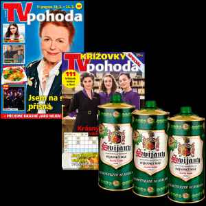 Objednejte si výhodné předplatné TV Pohoda na celý rok 
a získáte 3 dvoulitrové plechovky piva Svijanský Máz 11% v hodnotě 357 Kč.



Svijanský Máz 11% – pivo světlý ležák - Plechovka pro pořádné chlapy.
Objem plechovky 2 litry.
Plechovky mohou být v libovolných barevných kombinacích.
Hodnota dárku 357 Kč za 3 plechovky piva.



Neváhejte a objednávejte ihned. 
Nabídka platí jen do vyčerpání zásob dárků. 
Dárky vám rezervujeme dva týdny od objednání předplatného (do té doby je třeba předplatné uhradit). 
Dárky zasíláme do 30 dnů od zaplacení na adresu plátce jako balík na poštu.
Nabídka platí pouze pro předplatné doručované do České republiky.


S ročním předplatným TV Pohoda získáte víc než televizní časopis pro vaši pohodu. 
TV Pohoda přináší kromě programů 53 televizních stanic i redakční hodnocení vybraných televizních pořadů, 
aktuální televizní tipy, klepy a klípky z uměleckého prostředí, 
životní příběhy filmových a televizních hvězd, soutěže o hodnotné ceny, tipy pro zdraví a krásu, křížovku.
Předplatné je na 12 měsíců.

Navíc ZDARMA 4x ročně SPECIÁL plný křížovek a luštění.


Elektronická verze časopisu je k tištěné verzi zcela ZDARMA.

Registrujte se na www.Mojepredplatne.cz a čtěte svůj oblíbený titul až na 4 zařízeních v E-KNIHOVNĚ.
